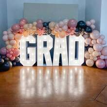 92CM/3FT Marquee Letters Cool White Light Build "BOY OR GIRL" Gender Reveal Party ,"ONE"Birthdays "MARRY ME"Weddings Memorable Days,"GRAD" Graduation Party - trắng - Xem 2