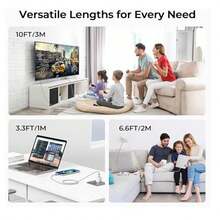 60W USB A 转 Type C 充电线 3.3 英尺/6.6 英尺/9.9 英尺，USB A 转 USB C 数据线手机尼龙编织数据线 Type-C 充电器线兼容三星 Galaxy S25 S24 S23 S22 S21 S20 - 多色 - 查看 7