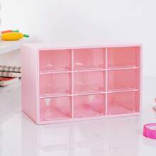 1 Mini cajón, 9 cajones transparentes, dispositivo de almacenamiento de caja de herramientas para maestros, pequeño escritorio de plástico para el aula y la oficina, dispositivo de almacenamiento de escritorio de maestros, 7 pulgadas * 3. - Multicolor - Ver 6