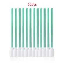 50 Pzs Hisopos De Esponja Limpieza Cabezal Plumas Roland,Ampliamente utilizado en la limpieza de cabezales de plotter Epson, Roland, Mimaki y otros, limpieza micromecánica, eliminación de contaminantes duros, tintas, placas de circuitos, lentes ópticas y otros productos electrónicos. Limpieza de componentes sensibles a la electrostática (varillas de polipropileno con función antiestática), eliminación de residuos de material sobrante - Azul Cadete - Ver 4