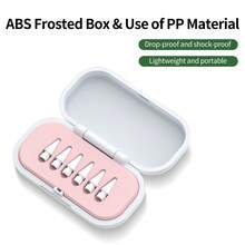 Caja de almacenamiento de puntas de lápiz capacitivo compatible con Apple Pencil 1/2, caja de repuesto de puntas de lápiz, accesorios (puntas de lápiz no incluidas) compatibles con juegos de puntas de lápiz capacitivo de 1ra y 2da generación