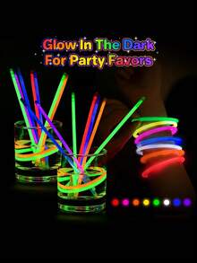 2/5/10/20pcs Glowsticks, Bracelets Necklaces, Glow In The Dark Party Favors, Easter, Christmas, Halloween Supplies Pack, Football Party Supplies - Multicolor - View 5