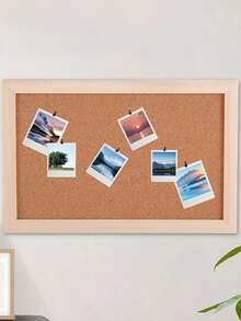 1 pieza Tablero de aviso multifuncional para oficina y hogar, de alta apariencia, decoración de pared de empresa, pared de fotos, tablero de corcho colgante de una o dos caras, estilo estudiantil para dormitorio (regalo aleatorio de chinchetas)