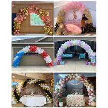 21ft Balloon Arch Stand Kit Free Combination In Width And Height E.G. 10ft X 7.5ft Convenient To Assemble And Disassemble