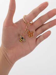 1 pezzo/5 pezzi/10 pezzi Portachiavi in cristallo di miele giallo, accessori per auto con confezione decorativa, accessori per confezioni regalo con diamanti d'acqua, regali per donne e ragazze