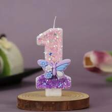1pc Elegant Butterfly Numeral Birthday Candle 0-9, Glittering Cake Topper Decor For Wedding, Anniversary, Baby Shower, Bridal Shower, Birthday, Housewarming Party - Wax Cake Decorations - Butterfly - View 9