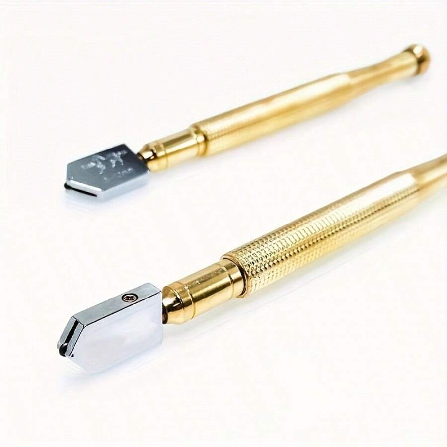 Multi-Functional Diamond Glass Cutter - Manual Tile And Mirror Cutting Tool, Batteryless, Steel Made, High-Speed Practical Glass Cutting Tool - Gold - View 1