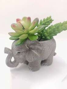 1/2/3 件树脂可爱大象花盆、幸运小猪花盆多肉花盆、精美园艺装饰品。送给爱人、父母和朋友的完美万圣节和圣诞节礼物。