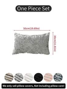 1 Vỏ gối nhung trơn màu, vỏ gối trang trí tối giản, chống bụi bẩn, có thể tháo rời và giặt được, dùng cho phòng ngủ, phòng khách, ghế sofa (không bao gồm ruột gối), màu sâm panh, màu đen - Màu Xám nhạt - Xem 14