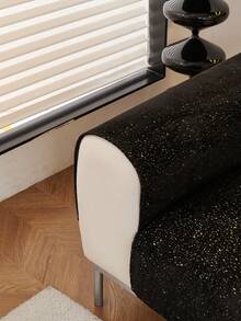 1 husă de pernă pentru canapea, pentru toate anotimpurile, modernă și minimalistă, antiderapantă pentru scaunul de canapea, rezistentă la praf și lavabilă, neagră, moale și la modă, potrivită pentru animale de companie, se potrivește canapelei în formă de L, dormitor, birou, sufragerie