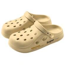 Playa  Vacación  Poliéster  Vacaciones    Sandalias Unisex Zapatillas Zapatos Huecos - Caqui - Ver 2