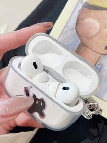 1 hộp đựng tai nghe Bluetooth hình mèo dễ thương kèm móc khóa hình mèo, tương thích với tai nghe Apple. - Nhiều màu - Xem 10
