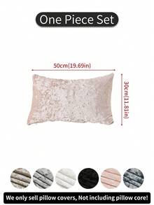 1 件纯色天鹅绒枕套，简约纯色防污可拆卸可洗装饰抱枕套，适用于卧室、客厅、沙发（不含枕芯），香槟色，黑色 - 粉色 - 查看 14