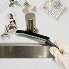 Cepillo de limpieza con mango largo, cepillo de cerdas duras, cepillo multifuncional para grietas, cepillo para ventanas y puertas, cepillo delgado para detalles, cepillo para el polvo, cepillo sin puntos ciegos, artículos de limpieza, herramienta de limpieza, útiles escolares