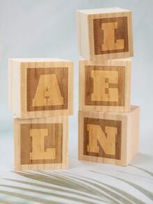 Custom Wooden Blocks With Name,Personalized Baby Blocks,Customized Alphabet Blocks,Customizable Wooden Name Signs For Nursery,Baby Shower Decorations,Baby Blocks For Baby Shower,Bedroom,Shower Decoration,Party Decorations,Maternity Photo Prop,New Mom Keepsake Gift,Mom,Family,Friends,Boy,Girl,Kids - Style a - View 4