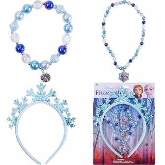 LUV HER Frozen Princess Dress Up Accessory Set Jewelry Set Princess  Tiara Set Giftable Box Birthday Gifts For Girls Holidays Gift Girl Toys Dress Up Kit Ages 3+