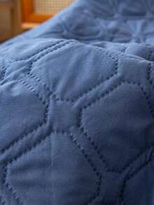 Waterproof Mattress Cover With Queen Size Pillowcase - Blue - View 3
