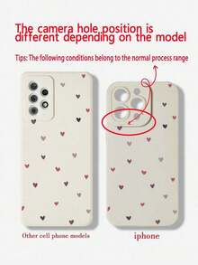 Heart-Shaped Pattern Beige Minimalist Anti-Fall Thick Phone Protective Case Suitable For IPhone17/IPhone17 Air/IPhone17 Pro/IPhone17 Pro Max/16 Pro Max/15 Pro Max/14 Pro Max/13 Pro Max/12 Pro Max/11 Pro Max - White - View 8