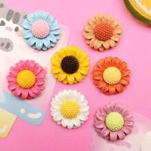 8 Stück farbenfrohe Sonnenblumen Blumen Harz Kühlschrankmagnet, dekorative Magnetstifte für Büro, Küche, Kühlschrank, Whiteboard, Dekoration, Feiertage, Wochenplaner