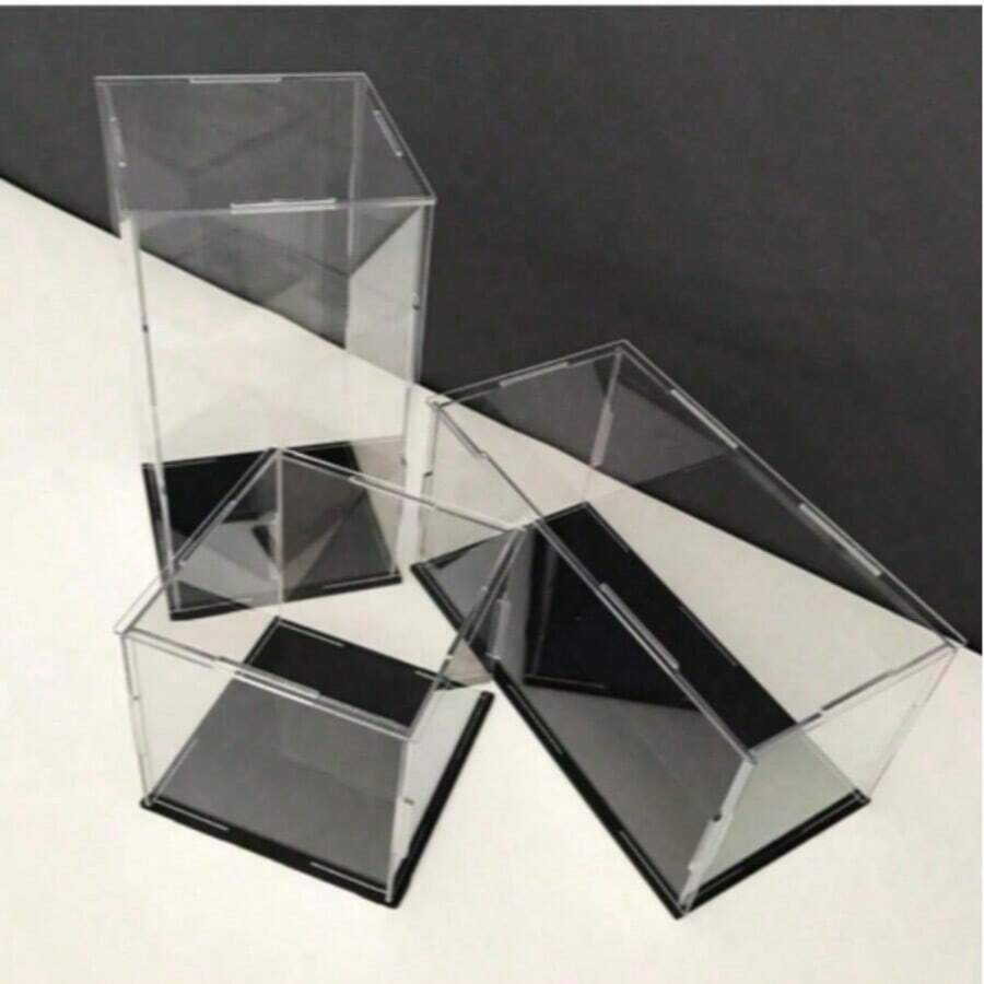Hộp trưng bày acrylic, hộp acrylic trong suốt đã lắp ráp, lựa chọn thay thế cho hộp kính, dùng để trưng bày tượng nhỏ, lưu trữ và sắp xếp đồ chơi trong nhà.