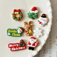 8 piezas de imanes de nevera de la serie navideña, regalos y recuerdos, decoración del hogar 3D linda, pegatinas magnéticas, regalos creativos pequeños para amigos