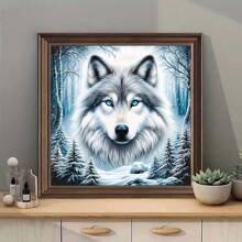 New 5D Diamond Painting Kits For Adults,Diamond Art Cute Animal Wolf Head Art Kits For Adults,DIY Full Round Drill Diamond Dots  Gem Arts For Home Wall Dr And Adults Holiday Gift 11.8 X 11.8ih