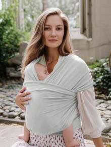 Baby Wrap Carrier Newborn To Toddler - Baby Wraps Carrier - Baby Sling - Hands Baby Carrier Wrap - Baby Carrier Sling -Baby Carrier Newborn To Toddler 7-35 Lbs - Light Grey - View 8