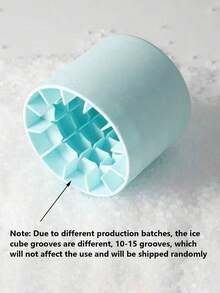 1 件迷你硅胶冰块模具，圆柱形 3D 制冰机，简易桶形设计制冰机托盘带盖，适用于厨房海鲜生鱼片，返校用品 - 彩色 - 查看 12