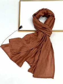 1 szt. Prosta, jednokolorowa, miękka i przyjazna dla skóry chusta na głowę, oddychająca, do codziennego noszenia, elegancka chusta na głowę do sukienki