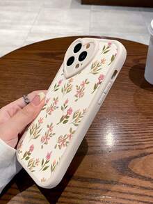 1 pieza Funda protectora de teléfono envuelta en PU con tulipán y rosa, versátil y linda, apta para iPhone11 12 13 13ProMax 13ProMax 14ProMax 14ProMaxiPhone15 15PRO 15PLUS 15PROMAX 16PROMAX