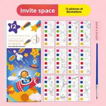 12 pezzi/libro, Pittura ad acquerello, Pittura graffiti, Pittura graffiti d'artista, Pittura ad acquerello cartoni animati, Pittura tascabile da viaggio, Regalo per le vacanze, Regalo per il Ringraziamento e il Natale. I blocchi colorati nell'immagine sono pigmenti che devono essere sciolti in acqua prima dell'uso. Lo sbiadimento del colore è un fenomeno normale, poiché il prodotto si scioglie a contatto con l'acqua.