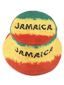 1 件女士/男士牙买加字母印花渔夫帽，时尚休闲百搭遮阳帽，适合户外运动、通勤、徒步旅行、钓鱼、海滩、情侣，适合日常使用 - A - 查看 7