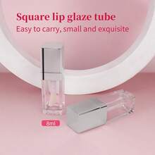 CIMACA 1/3pcs 8ml Gold Transparent Lip Gloss Tube, Cosmetic Refillable Bottle, Portable, Suitable For Travel, Travel Accessories, Travel Essentials, Gift,Makeup,Cheap,Room Decor,Vanity,Travel,Bedroom,Makeup Accessories - Silver - View 4