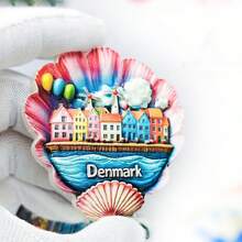 1/2pcs Resin Fridge Magnet Travel Souvenirs, Germany Berlin, Denmark Copenhagen, Belgium Cologne Cathedral, Neuschwanstein Castle Munich, Rothenburg, Danish Fairytale, Belgian Waffle, Brussels, Magnetic Wall Decor, Creative Gift For Bedroom, Kitchen, Home Decor, Germany Tour - Multicolor - View 19