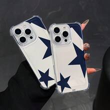 Funda de teléfono a prueba de golpes de borde suave y moderno: Funda transparente anti-caída de cuatro esquinas con diseño creativo para iPhone 11, 12, 13, 14, 15, 16, 15 Pro, 15 Plus, 15 Pro Max, 7 Plus, 8 Plus, X, XS, Max, XR, 11 Pro, 12 Pro, 13 Pro, 14 Pro, 11 Pro Max, 12 Pro Max, 13 Pro Max. Esta funda a prueba de golpes es un compañero confiable para tu teléfono. - 1 pieza - Ver 4