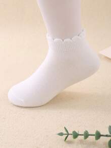 9 Pairs Girls' Breathable Boat Socks - Solid Colors With Lace Trim, Soft & Comfy For School, Play, Party - Cute Kids Sock Gift Set (Forest Style) Kids Socks Ankle - Multicolor - View 5