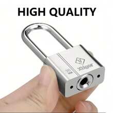 Heavy Duty Rust-Proof Waterproof Padlock With 4 Keys, Stainless Steel Metal Material, Suitable For Sheds, Gym Lockers, Fences And Garages - Ideal Housewarming And Moving Gift For Homeowners And Security-Conscious Individuals