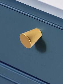 10 قطع مقابض أبواب الخزانة ذات الثقب الواحد، مناسبة للخزائن والدواليب والأدراج والخزائن الجدارية وخزائن الأحذية، مقابض دائرية ذهبية اللون ذات ثقب واحد، مصنوعة من سبيكة الزنك، مع البراغي المرفقة