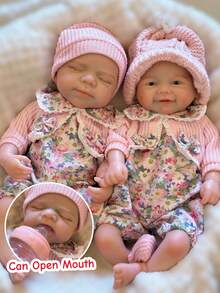1pc 13 Inch/33CM All Silicone Reborn Girl, Lifelike Pascale & Vivienne Reborn Dolls With Visible Veins,3D Paint Can Open Mouth Art Doll, Collectible Birthday/Christmas/Family Party Gifts - Reborn Doll - View 2