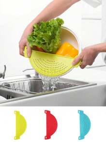 Pan Pot Strainer Plastic Pasta Spaghetti Practical Draining Tool Pot Strainer Pan Drainer For Home Kitchen Easy Draining