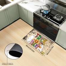 1 pieza Felpudo de Halloween, estampado abstracto de fantasma, animal y calabaza de dibujos animados, antideslizante de diatomita, alfombra de cocina, felpudo, alfombra rectangular impresa en 3D, adecuada para sala de estar, dormitorio, pasillo, baño, lavandería, decoración del hogar interior y exterior - Multicolor - Ver 13