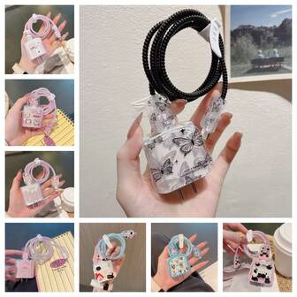 5件套保护壳，兼容苹果充电器和数据线