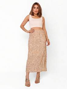 2025BR NEW Sequined Skirt - Bronze - View 1