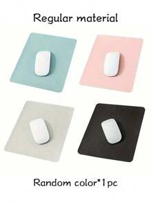 2/1pc Pu Mouse Pad, Square Mouse Pad, PU Leather, Easy To Clean And Waterproof, Simple Solid Color, Square Leather Mouse Pad, Single Pack, One Size/Pink, Office Supplies. Gaming Mouse Pad Desk Accessories Office Desk Accessories Mousepad Mouse Pad For Desk - Pink - View 8