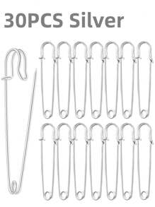 5-30 件大号服装安全别针 耐用绗缝毯别针 金银装饰别针 适用于帆布羊毛服装工艺品 DIY 珠宝工艺品 - 彩色 - 查看 18