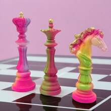 Una variedad de estilos de estatuas de ajedrez, esculturas exquisitas, decoraciones para el hogar, decoraciones de escritorio, estatuas pequeñas, oficina, sala de estar, dormitorio, adecuadas para amantes del ajedrez y decoración del hogar de amigos