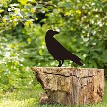 Decoración navideña y de Halloween, adornos festivos, accesorios para el hogar, decoraciones para fiestas, piezas para la mesa, placas decorativas - talla grande la elegante decoración de pájaro negro en silueta: una opción ideal para jardines al aire libre, patios y cercas. Elaborada en acrílico premium de tamaño perfecto, se instala en momentos y aporta belleza natural a cualquier espacio.