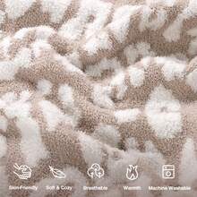 1 Piece Stylish Leopard Blanket,Throw Blanket For Couch,Ultra - Soft Weave,Printed Flannel Blanket,Soft Cozy Fluffy Pattern Blanket,Warm For All Seasons,Suitable For Home Decoration,Bed,Sofa,Office,Room,Dorm,Machine Washable(Zebra,Cheetah Print) - Màu hồng báo - Xem 4