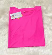 CAMISETA MALHA GELADA GOLA REDONDA POLIAMIDA FITNESS ESPORTIVA - Rosa chiclete - Visão 2
