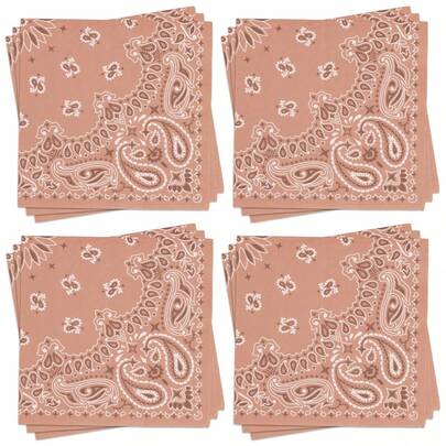 20 adet/40 adet/60 adet, Batı Tarzı Bandana Peçeteler - Kovboy Doğum Günü Partisi Dekorasyonu, Vahşi Batı Hediyeleri, Rodeo Bebek Partisi Malzemeleri, 2 Katlı Tek Kullanımlık Paisley Desenli İçecek Mendilleri, Vahşi Bir Yaşında Yeehaw Doğum Günü, Kovboy Kız İçecek Gereçleri, Kaktüs Howdy Masa Örtüsü Mendilleri